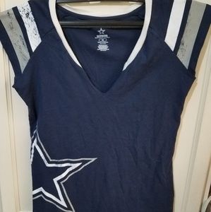 Women's NFL Cowboys V-neck Shirt